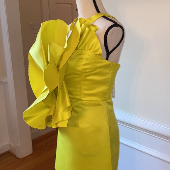 NWT Bright Yellow Party Dress by Zara SIZE- Small - Picture 6 of 13